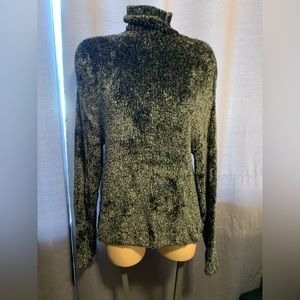525 Made In America Blue Velour Turtleneck